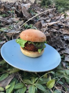 homemade vegan burger